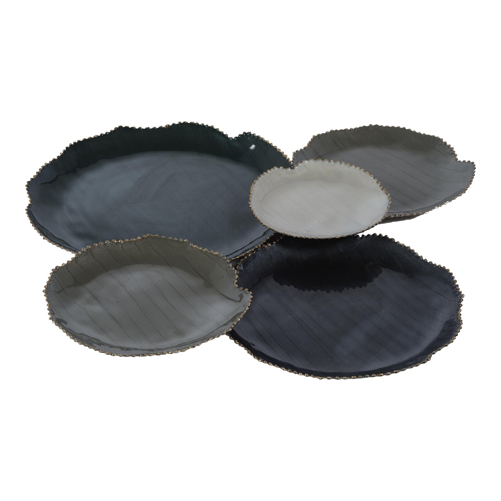 Lamezia Enameled Cluster Serveware Set, 21.5" x 21.25" x 1.5" Chairish