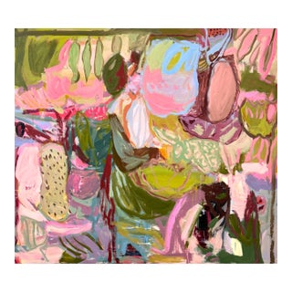 Contemporary Abstract Oil on Canvas "No Bad News Today" by Petra Schott For Sale