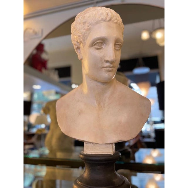 Unknwon, Plaster Bust of the God Hermes, 1900, Gesso For Sale - Image 3 of 18