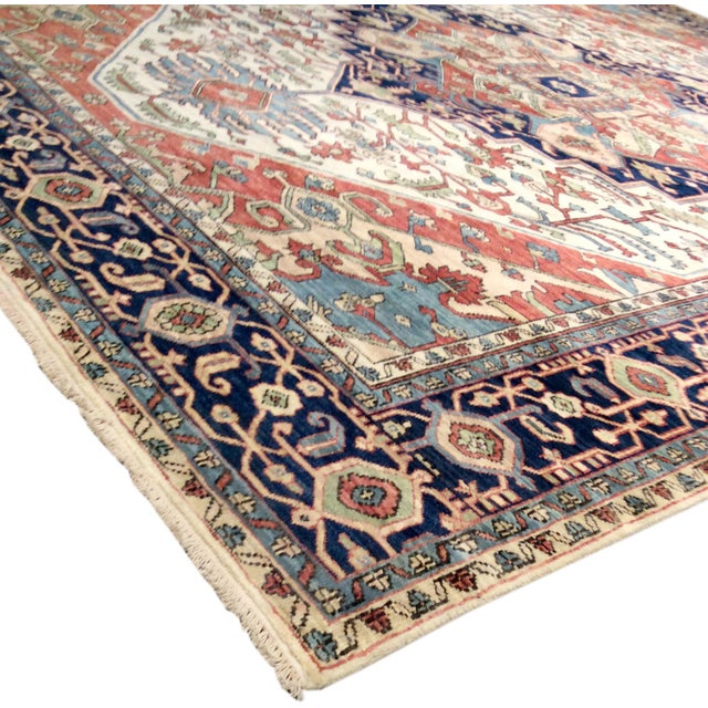 Serapi Wool Ivory Area Rug- 6' 3'' X 9' 2'' For Sale - Image 4 of 4