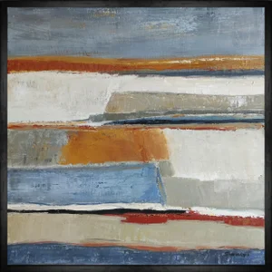 Terres D'argile, Abstract Landscape, Original, Contemporary Painting by Sophie Dumont, Framed