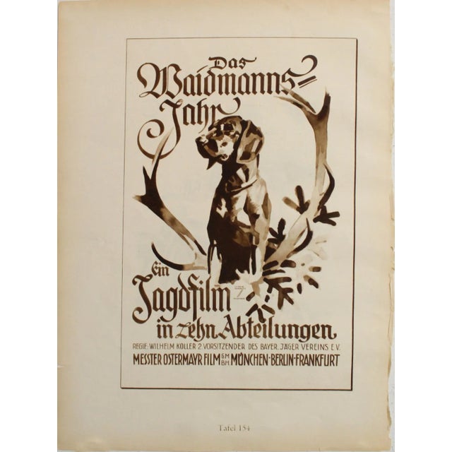 1926 Original Double-Sided German Art Deco Poster, a.d.a.c - Das Waidmanns Jahr, Ludwig Hohlwein For Sale - Image 4 of 9