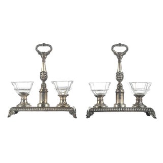 Solid Silver Salt Shakers, Set of 2 For Sale