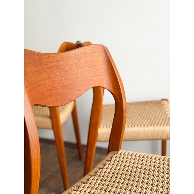 Model 71 Dining Room Chairs by Niels O. Møller for J.L. Møllers, Set of 10 For Sale - Image 9 of 18