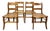 American Classical Style Birds Eye Maple Dining Chairs - Set of 4 For Sale