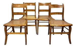 American Classical Style Birds Eye Maple Dining Chairs - Set of 4