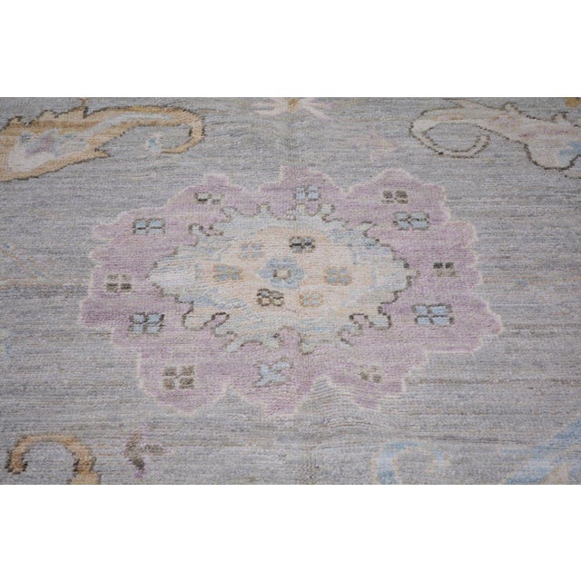 Traditional Vintage Oushak Knotted Wool Rug, 9'x12'1'' For Sale - Image 3 of 6