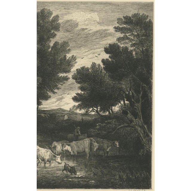 19th Century R.S. Chattock, The Watering Place, 1880, Etching For Sale - Image 5 of 9