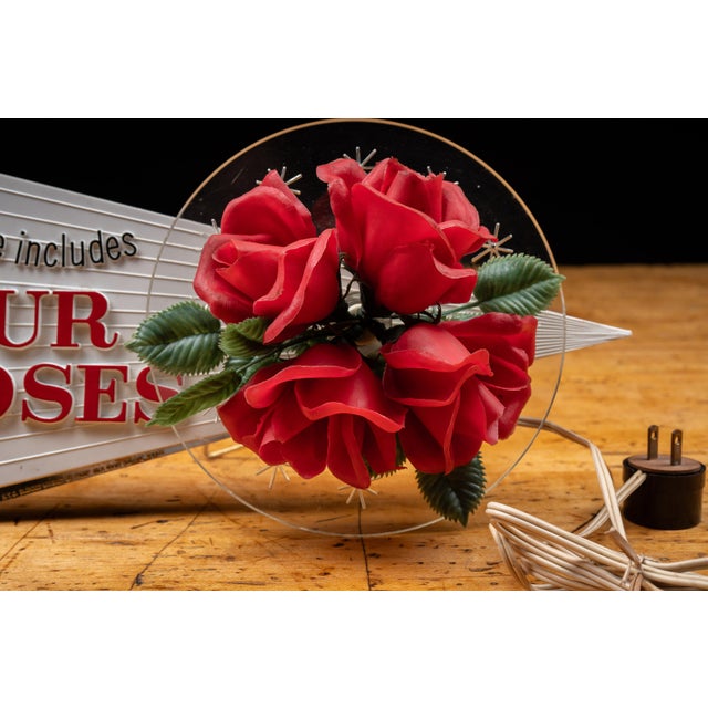 Vintage "Four Roses" Lighted Sign Salesman Sample in Case For Sale - Image 9 of 15