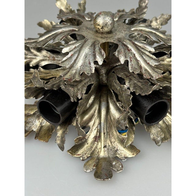 Florentine Wall or Ceiling Lamp in Metal from Banci Firenze, 1960s-1970s For Sale - Image 11 of 18