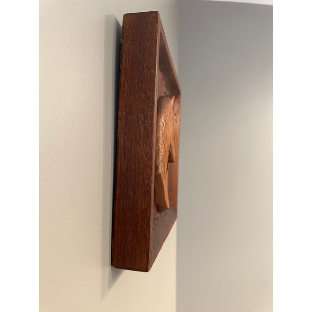 Wood Vintage Hand Carved Wood Mid-Century Horse Wall Relief Panel Sculpture For Sale - Image 7 of 12