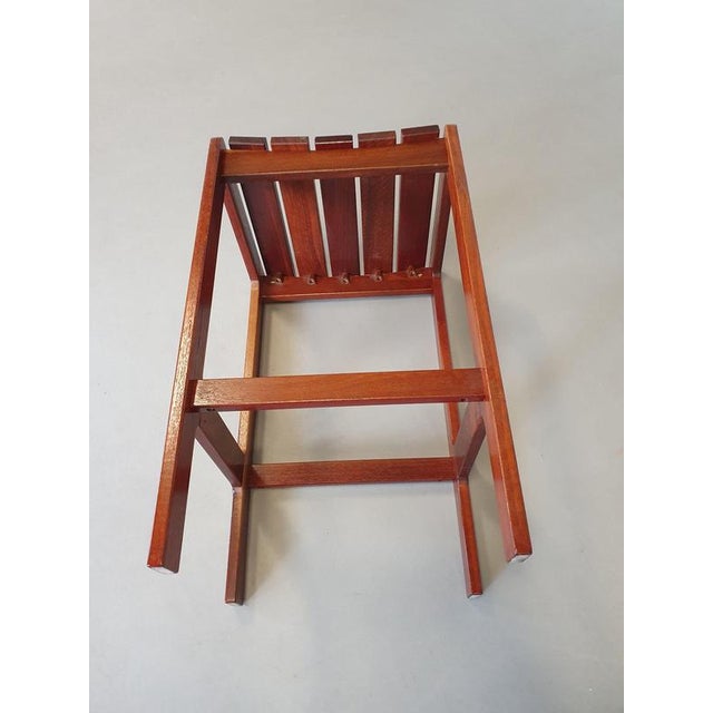 Vintage Meranti Stool, 1970s, Set of 3 For Sale - Image 13 of 17