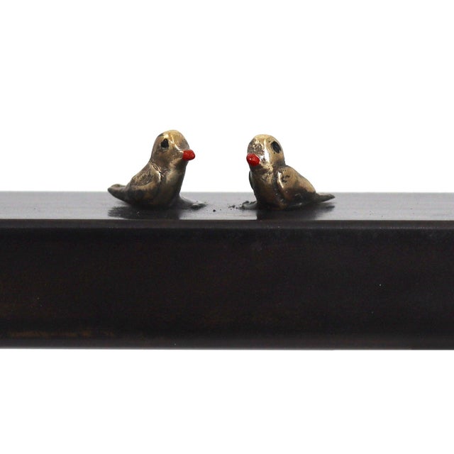 2020s Shared Secrets 10 - Contemporary Figurative Bronze and Iron Wall Sculpture by Mireia Serra For Sale - Image 5 of 9