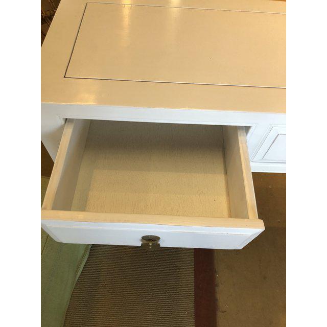 Asian Modern White Lacquer 5 Drawer Console Table Chairish