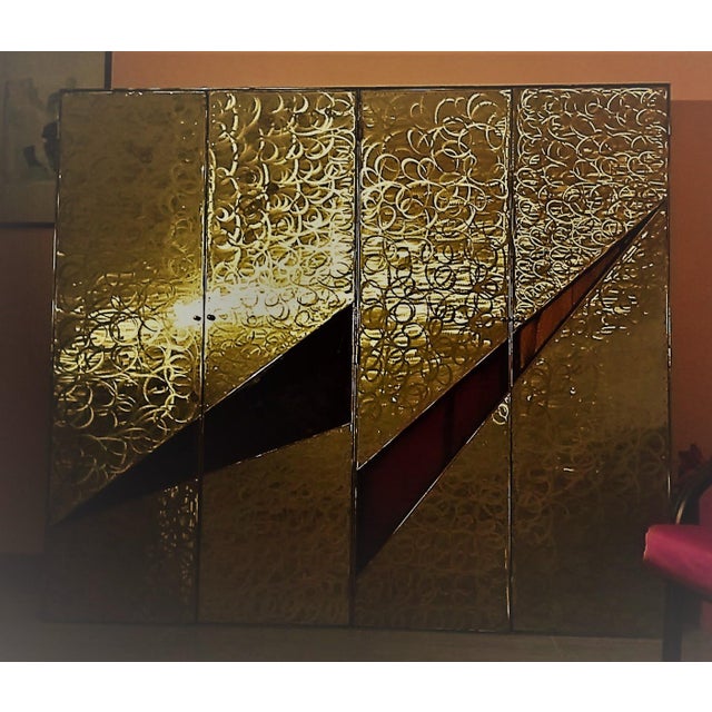 Sculptural 4-Door Wardrobe with Glass Shelves, Italy, 1970s-1980s For Sale - Image 12 of 17