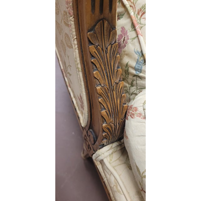 1920s Beautiful French Antique Chaises Lounge Settee For Sale - Image 4 of 16