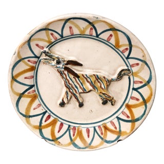 Antique Vietri Maiolica Decorative Plate from Avallone Ceramica Vietri, Italy, 1930s For Sale