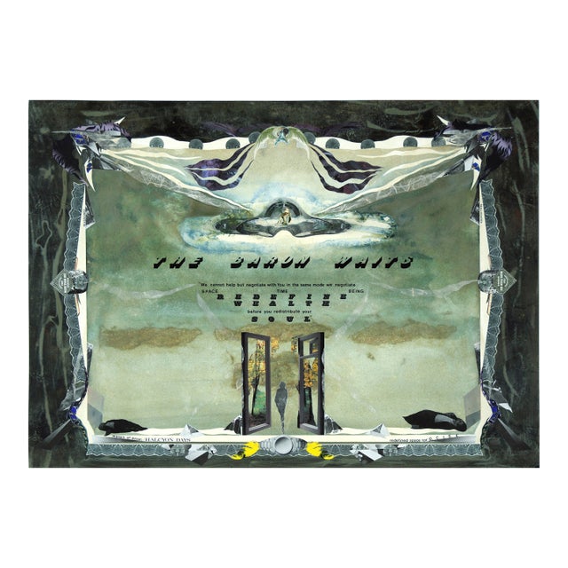 "The Baron Waits" Satirical Bond Paperwork Collage by Mickey "Kano" Kane For Sale