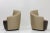 Vladimir Kagan Mid-20th Century Swivel Bilboa Chairs by Vladimir Kagan in Silk and Leather For Sale - Image 4 of 7