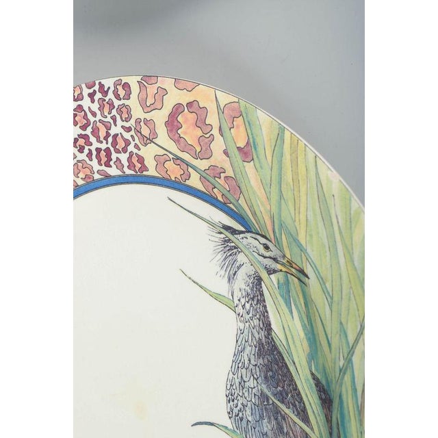 Savane Dinner Plates in Faience from Gien, France, 1980s., Set of 3 For Sale - Image 3 of 5