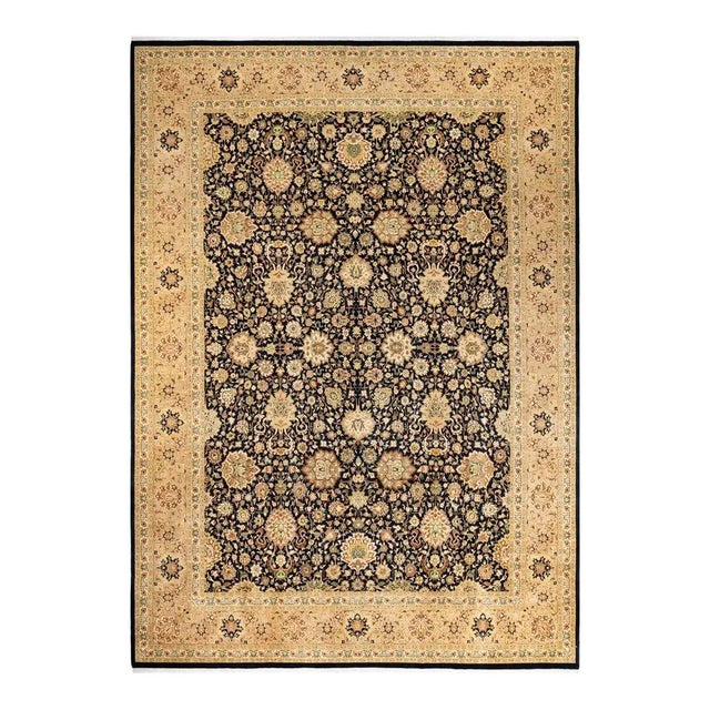 Black Mogul, One-of-a-Kind Hand-Knotted Area Rug in Black, 10' 2" x 14' 4" For Sale - Image 8 of 8