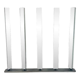 1980s Architectural Mirrored Room Divider by Edra With Rotating Triangular Panels For Sale