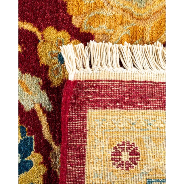 2000 - 2009 Mogul, One-of-a-Kind Hand-Knotted Area Rug in Red, 6' 2" x 9' 2" For Sale - Image 5 of 8