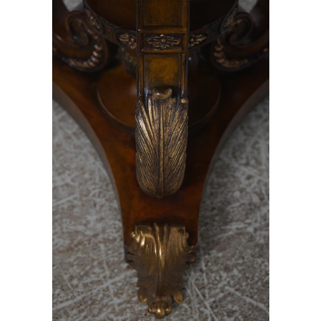 Maitland Smith Round Mahogany Spiro Center Table For Sale - Image 11 of 15