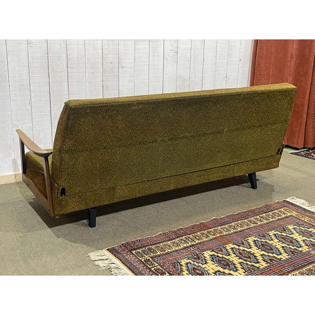 English Sofa Bed in Beech, 1970s For Sale - Image 4 of 18