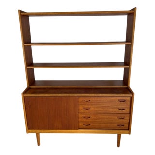 Vintage Danish Teak Sideboard with Pull-Out Desk, 1960s For Sale