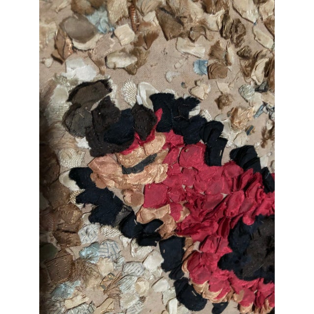 19th Century Cut Lace Hook Textile Wall Art on Linen For Sale In Greenville, SC - Image 6 of 9