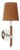 Thomas O'Brien for Visual Comfort Signature Bryant Wrapped Sconce in Polished Nickel and Natural Leather with Natural Leather Shade For Sale