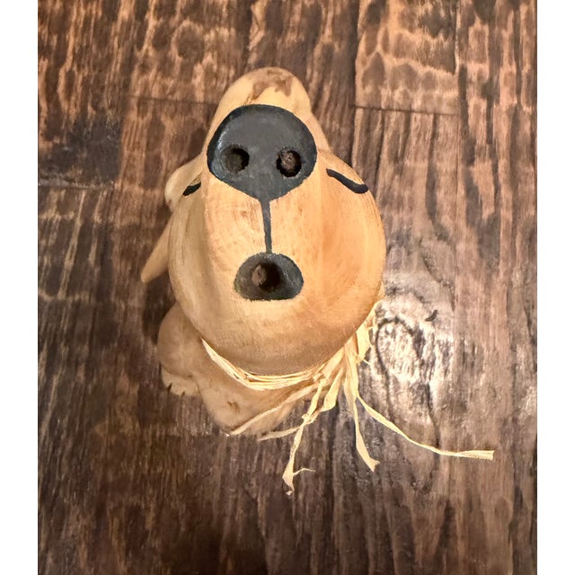 Rustic Max Alvarez Signed New Mexico Folk Art Carved Wood Coyote Sculpture For Sale - Image 3 of 10