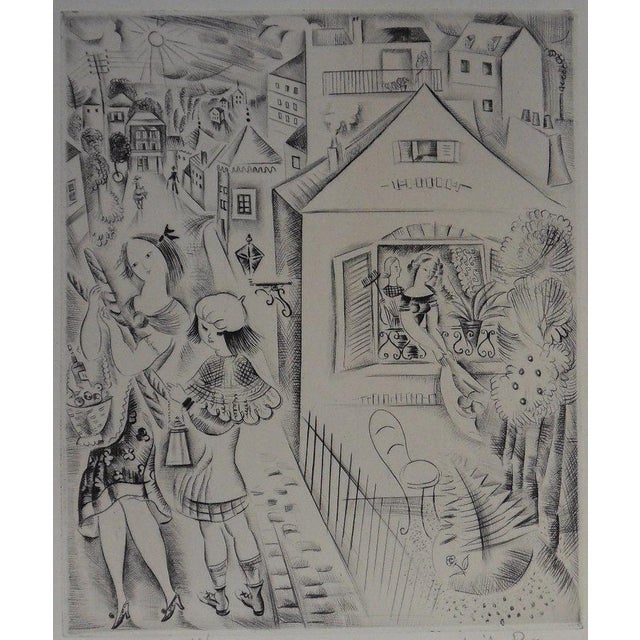Mily Possoz, Young Girls Out for a Walk, Engraving For Sale - Image 7 of 7