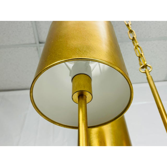 Visual Comfort Barbara Barry “Go Lightly” 8-Light Gold Leaf Chandelier For Sale - Image 10 of 15