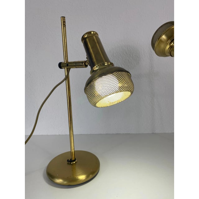 Mid-Century Modern Brass Table Lamps, 1960s, Set of 2 For Sale - Image 9 of 10