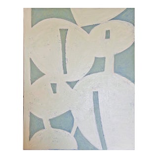 Original Large Abstract Painting, Textured Oil Sticks on Canvas, 30" X 40" by Tatiana Duperault For Sale