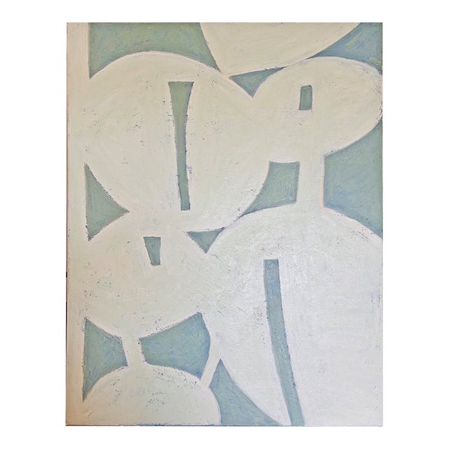 Original Large Abstract Painting, Textured Oil Sticks on Canvas, 30" X 40" by Tatiana Duperault For Sale