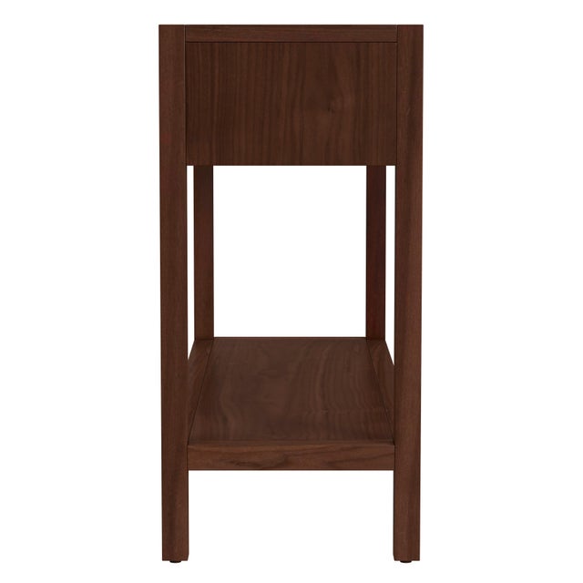 2020s Lark 44 in. W Rectangular Wood 2 Drawer Console Table with Lower Open Shelf, Walnut For Sale - Image 5 of 8
