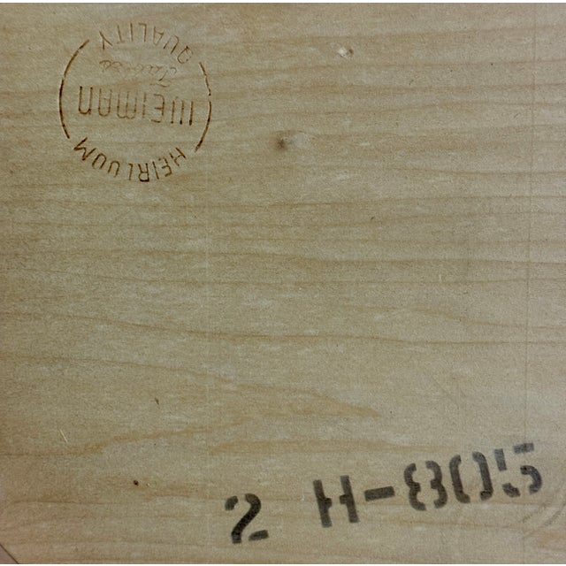 Heirloom by Weiman Burl Wood Octagonal Accent Cabinet With Brass Ring Pulls – Vintage North Carolina Craftsmanship For Sale - Image 10 of 12