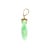 A late 20th-century pendant featuring a carved green jadeite stone with an 18k gold bail. Measures 26.0 mm long and 21.0...