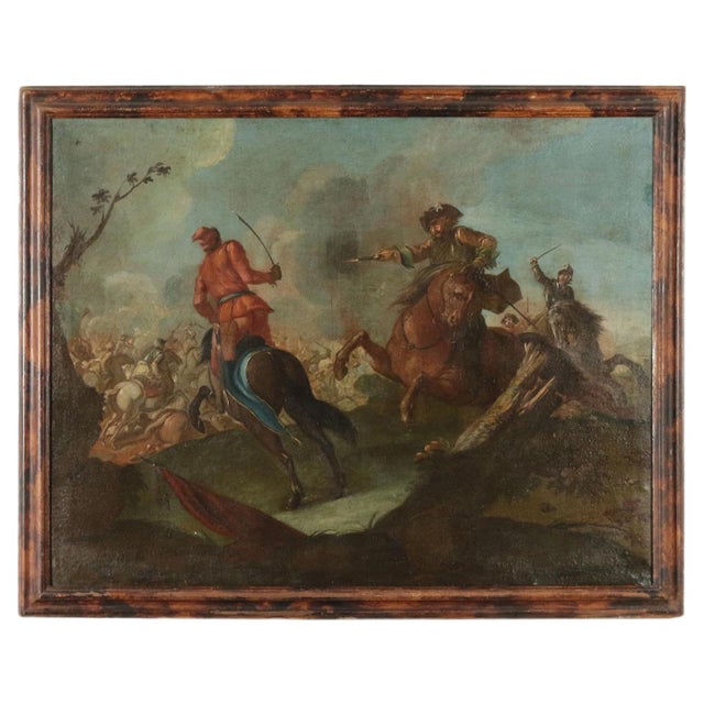 Battle Scene, Oil on Canvas, 17th-Century For Sale - Image 16 of 16