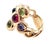 Chanel 18k Yellow Gold Pink Green Tourmaline Ring sz 4.5 For Sale - Image 4 of 7