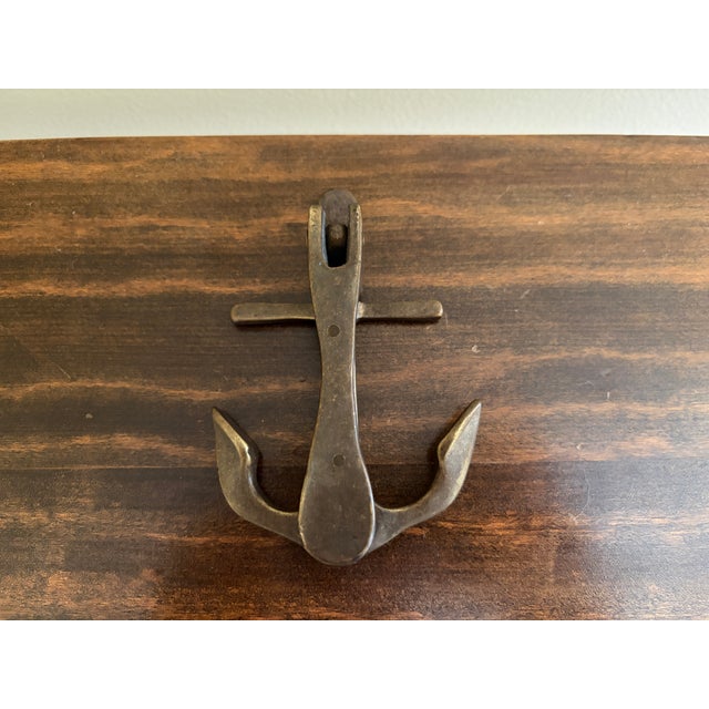 Metal Late-20th Century Nautical Cast Brass Anchor Door Knocker For Sale - Image 7 of 7