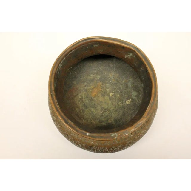 Antique 18th Century Mid East Copper Bowl Urn For Sale - Image 4 of 6
