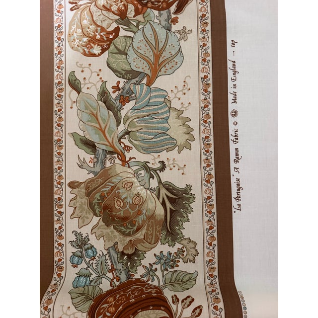 Textile Brunschwig & Fils La Portugaise Cot/Lin PRT Brown Stripe Fabric 3 1/2 Yards For Sale - Image 7 of 8