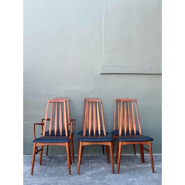Vintage MCM Niels Koefoed Teak “Eva” Dining Chairs - Set of 6 For Sale In West Palm - Image 6 of 12