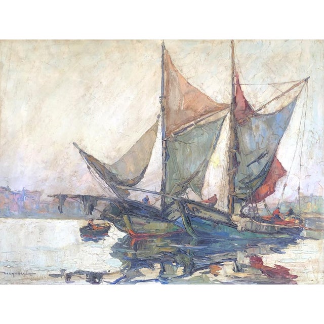 Elie Bernadac, Tartanes, Calme du soir, 1967, Oil on Wood For Sale - Image 8 of 8