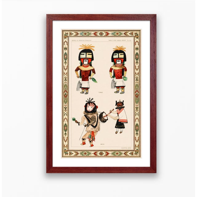 Atelier Aria Lumae Hopi Kachina Ritual Figures Companion Three Piece Gallery Board Set 18" X 27" For Sale - Image 13 of 18