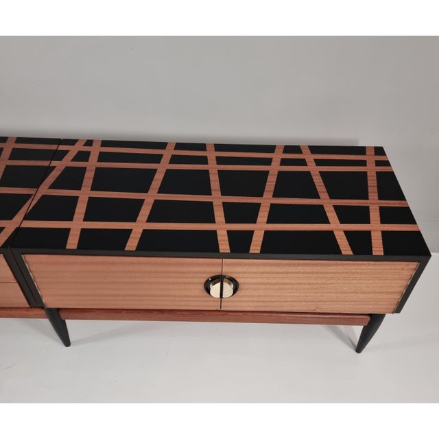 Brown Vintage Commode in Beech, 1970s For Sale - Image 8 of 14